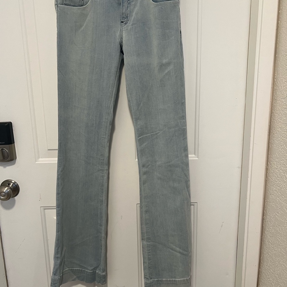 Elite Tahari mid rise flare super soft cotton stretch pants size 2